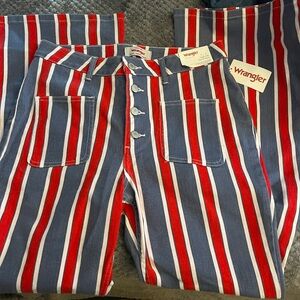 Wrangler Blue and Red Patterned Pants